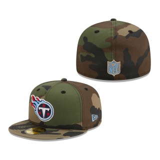 Men's Tennessee Titans New Era Camo Woodland 59FIFTY Fitted Hat