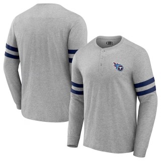 Tennessee Titans NFL x Darius Rucker Henley Long Sleeve T-Shirt Heather Gray