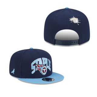 Men's Tennessee Titans Navy Light Blue NFL x Staple Collection 9FIFTY Snapback Adjustable Hat