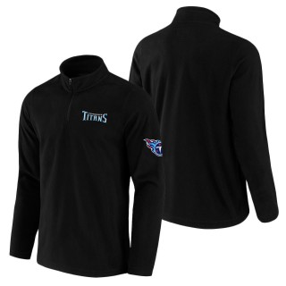 Men's Tennessee Titans NFL x Darius Rucker Collection by Fanatics Black Polar Fleece Quarter-Zip Jacket