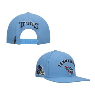 Men's Tennessee Titans Pro Standard Light Blue Stacked Snapback Hat
