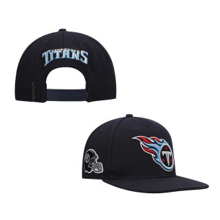 Men's Tennessee Titans Pro Standard Navy Logo II Snapback Hat
