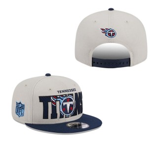 Men's Tennessee Titans Stone Navy 2023 NFL Draft 9FIFTY Snapback Adjustable Hat