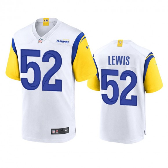 Los Angeles Rams Terrell Lewis White Alternate Game Jersey