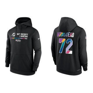 Terron Armstead Miami Dolphins Black 2022 NFL Crucial Catch Therma Performance Pullover Hoodie