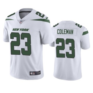 Tevin Coleman New York Jets White Vapor Limited Jersey