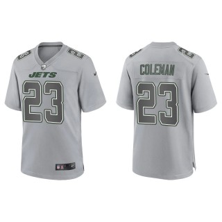 Tevin Coleman Men's New York Jets Gray Atmosphere Fashion Game Jersey