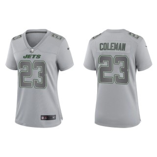 Tevin Coleman Women's New York Jets Gray Atmosphere Fashion Game Jersey