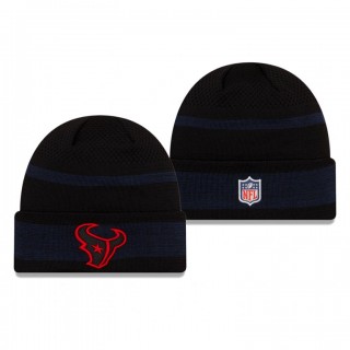 Houston Texans Black 2021 NFL Sideline Tech Cuffed Knit Hat