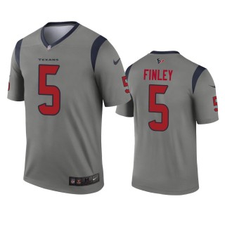 Houston Texans Ryan Finley Gray Inverted Legend Jersey