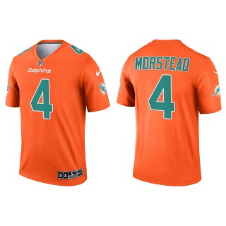 Men's Miami Dolphins Thomas Morstead Orange Inverted Legend Jersey