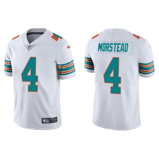 Men's Miami Dolphins Thomas Morstead White Alternate Vapor Limited Jersey