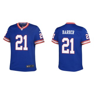 Tiki Barber Youth New York Giants Royal Classic Game Jersey