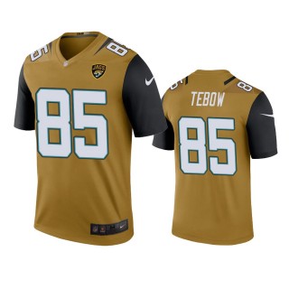 Jacksonville Jaguars Tim Tebow Bold Gold Color Rush Legend Jersey