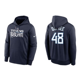 Men's Titans Bud Dupree Navy 2021 AFC South Division Champions Trophy Hoodie