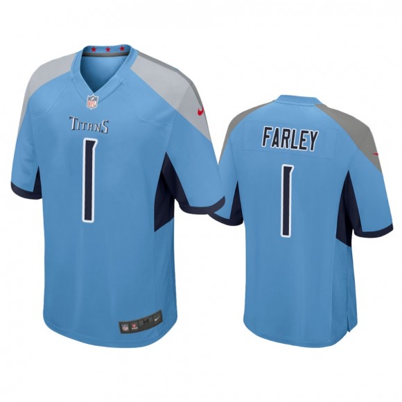 Tennessee Titans Caleb Farley Light Blue Game Jersey