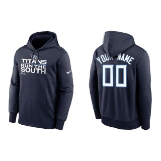 Men's Titans Custom Navy 2021 AFC South Division Champions Trophy Hoodie