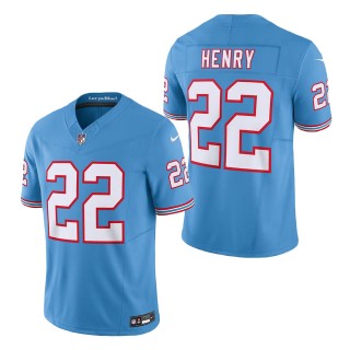 Tennessee Titans Derrick Henry Light Blue Oilers Throwback Vapor F.U.S.E. Limited Jersey