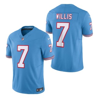 Tennessee Titans Malik Willis Light Blue Oilers Throwback Vapor F.U.S.E. Limited Jersey