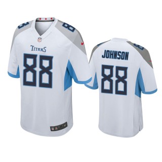 Tennessee Titans Marcus Johnson White Game Jersey