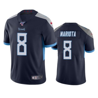 Tennessee Titans Marcus Mariota Navy 100th Season Vapor Limited Jersey
