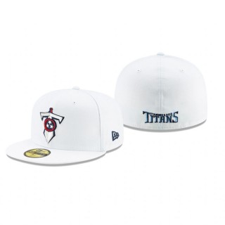 Tennessee Titans White Omaha Sword 59FIFTY Fitted Hat