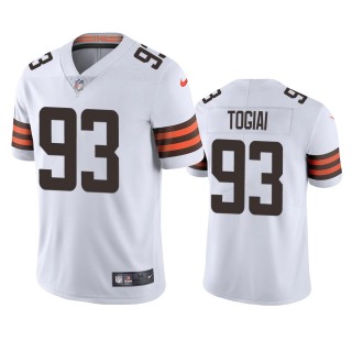 Tommy Togiai Cleveland Browns White Vapor Limited Jersey