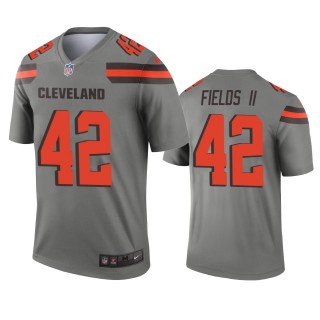 Cleveland Browns Tony Fields II Gray Inverted Legend Jersey