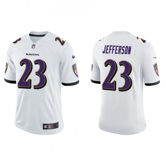 Men's Baltimore Ravens Tony Jefferson White Vapor Limited Jersey