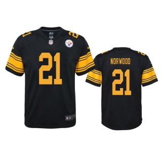 Pittsburgh Steelers Tre Norwood Black Color Rush Game Jersey