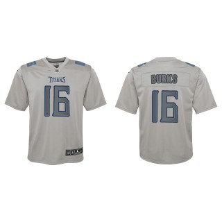 Treylon Burks Youth Tennessee Titans Gray Atmosphere Game Jersey
