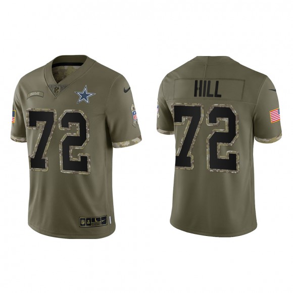 Trysten Hill Dallas Cowboys Olive 2022 Salute To Service Limited Jersey