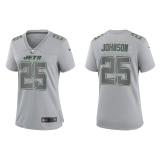 Ty Johnson Women's New York Jets Gray Atmosphere Fashion Game Jersey
