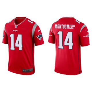 Men's New England Patriots Ty Montgomery Red Inverted Legend Jersey