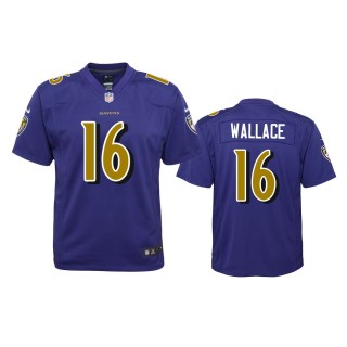 Baltimore Ravens Tylan Wallace Purple Color Rush Game Jersey