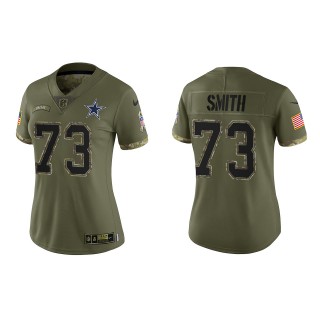 Tyler Smith Women's Dallas Cowboys Olive 2022 Salute To Service Limited Jersey