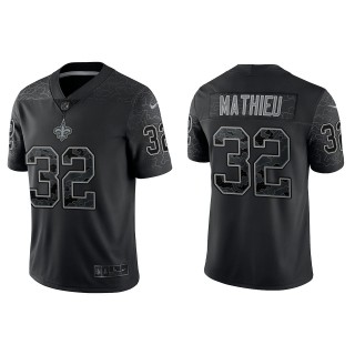 Tyrann Mathieu New Orleans Saints Black Reflective Limited Jersey