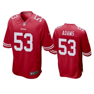 49ers Tyrell Adams Scarlet Game Jersey