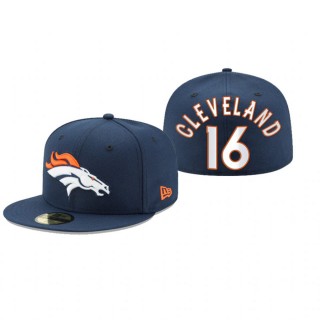 Denver Broncos Tyrie Cleveland Navy Omaha 59FIFTY Fitted Hat
