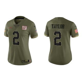 Tyrod Taylor Women's New York Giants Olive 2022 Salute To Service Limited Jersey