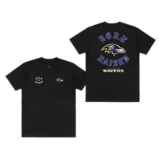 Unisex Baltimore Ravens Born x Raised Black T-Shirt
