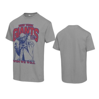 Unisex New York Giants Graphite Disney Star Wars Yoda Win We Will T-Shirt