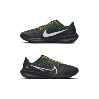 Unisex Green Bay Packers Anthracite Zoom Pegasus 40 Running Shoes