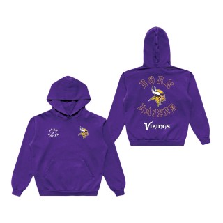Unisex Minnesota Vikings Born x Raised Purple Pullover Hoodie