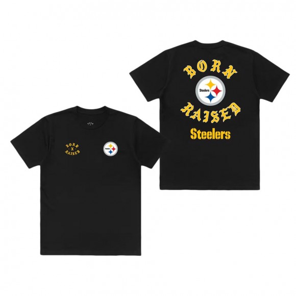 Unisex Pittsburgh Steelers Born x Raised Black T-Shirt