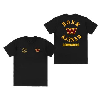 Unisex Washington Commanders Born x Raised Black T-Shirt