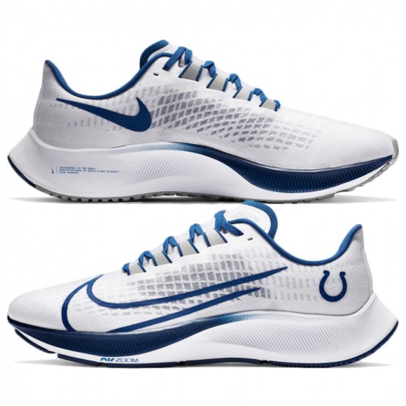 Unisex Nike Zoom Pegasus 37 Indianapolis Colts White Running Shoes