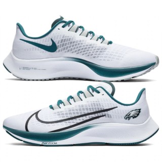 Unisex Nike Zoom Pegasus 37 Philadelphia Eagles White Running Shoes