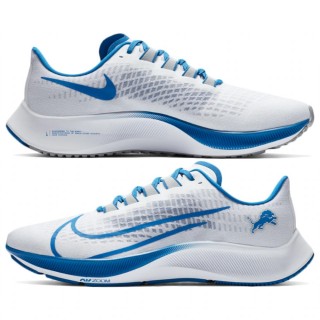 Unisex Nike Zoom Pegasus 37 Detroit Lions White Running Shoes