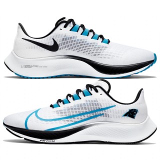 Unisex Nike Zoom Pegasus 37 Carolina Panthers White Running Shoes